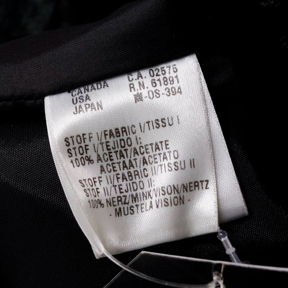 *SOLD* Escada Black Mink Collar Trench Coat - Picture 14 of 16